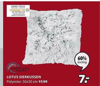 Jysk Lotus sierkussen aanbieding