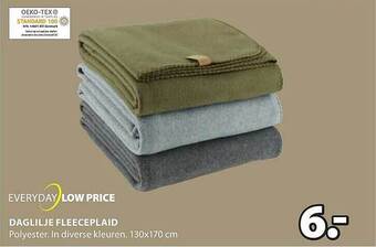 Jysk Daglilje fleeceplaid aanbieding