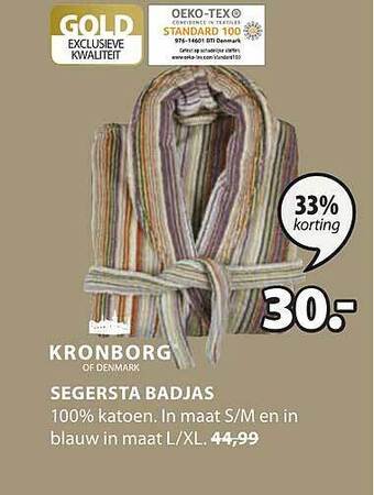 Jysk Segersta badjas aanbieding