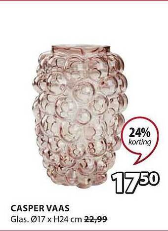 Jysk Casper vaas aanbieding