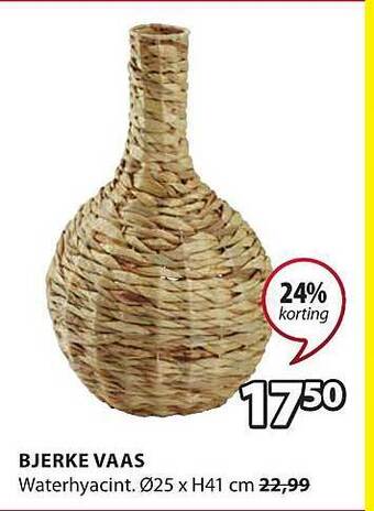 Jysk Bjerke vaas aanbieding