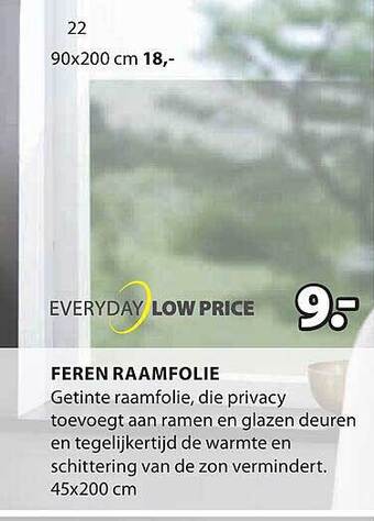 Jysk Feren raamfolie aanbieding