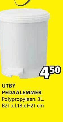 Jysk Utby pedaalemmer aanbieding