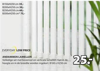 Jysk Andammen lamellen aanbieding