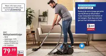 ALDI Quigg multicycloonstofzuiger aanbieding