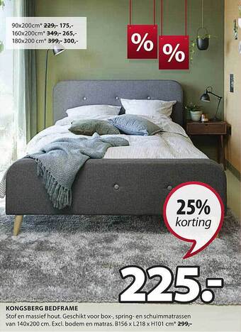 Jysk Kongsberg bedframe aanbieding