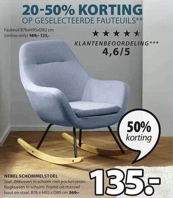 Jysk Nebel schommelstoel aanbieding