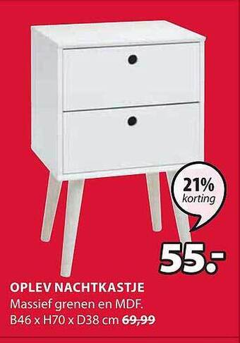 Jysk Oplev nachtkastje aanbieding