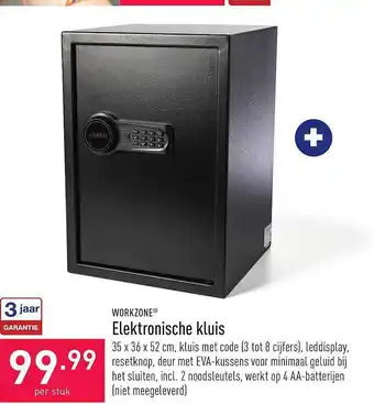 ALDI Workzone elektronische kluis aanbieding