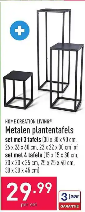 ALDI Home creation living metalen plantentafels aanbieding
