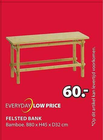 Jysk Felsted bank aanbieding