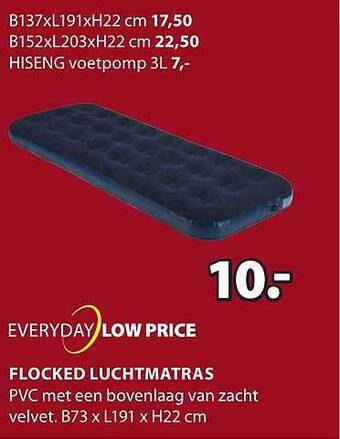 Jysk Flocked luchtmatras aanbieding