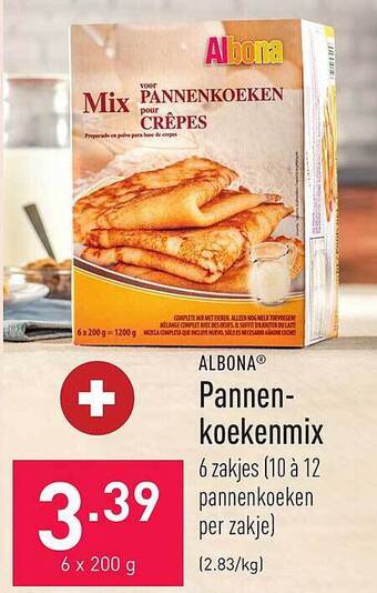 ALDI Albona pannenkoekenmix aanbieding