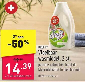 ALDI Dreft vloeibaar wasmiddel aanbieding