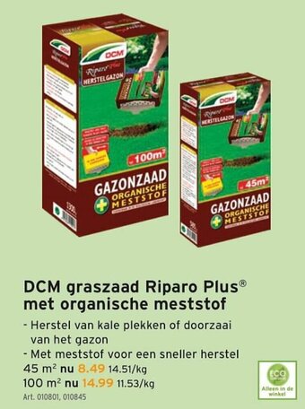 GAMMA DCM graszaad Riparo Plus met organische meststof aanbieding