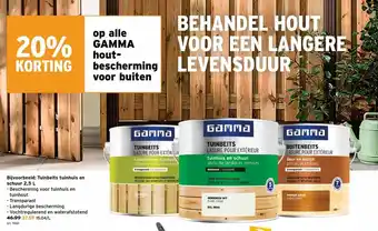 GAMMA Tuinbeits tuinhuis en schuur 2,5 L aanbieding