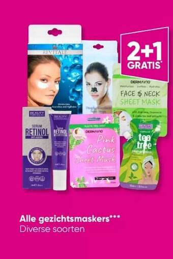 Big Bazar Gezichtsmaskers aanbieding