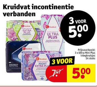 Kruidvat Kruidvat incontinentie verbanden aanbieding
