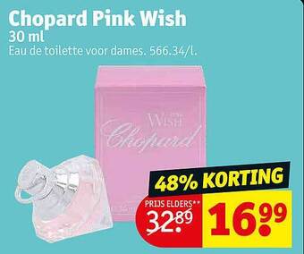 Kruidvat Chopard pink wish aanbieding