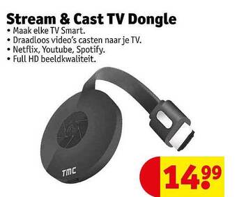 Kruidvat Stream & cast tv dongle aanbieding