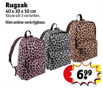 Kruidvat Rugzak aanbieding