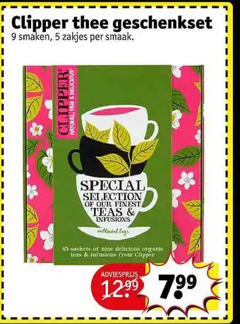Kruidvat Clipper thee geschenkset aanbieding