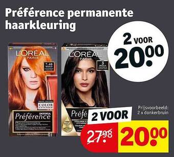Kruidvat Préférence permanente haarkleuring aanbieding