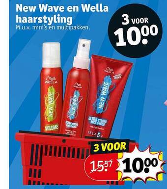Kruidvat New wave en wella haarstyling aanbieding
