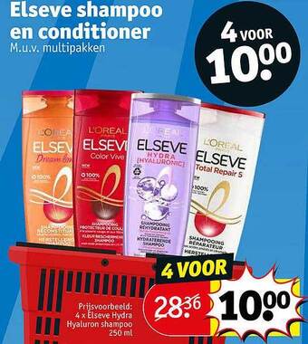 Kruidvat Elseve shampoo en conditioner aanbieding