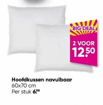 Big Bazar Hoofdkussen navulbaar aanbieding