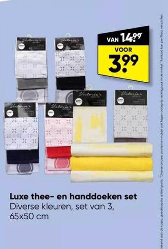 Big Bazar Luxe thee- en handdoeken set aanbieding