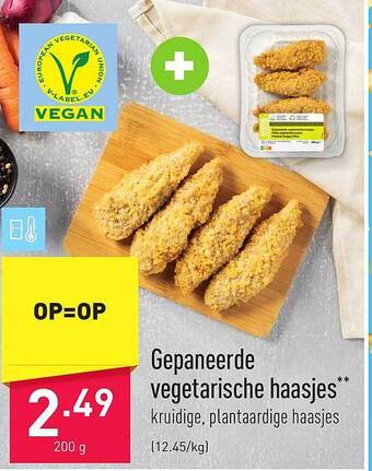 ALDI Gepaneerde vegetarische haasjes aanbieding