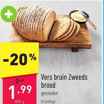 ALDI Vers bruin zweeds brood aanbieding