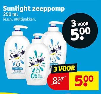 Kruidvat Sunlight zeeppomp aanbieding