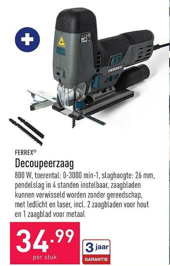 ALDI Ferrex decoupeerzaag aanbieding