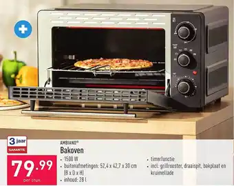 ALDI Ambiano bakoven aanbieding