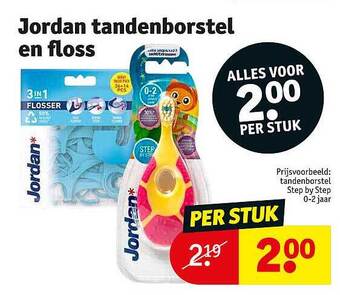 Kruidvat Jordan tandenborstel en floss aanbieding