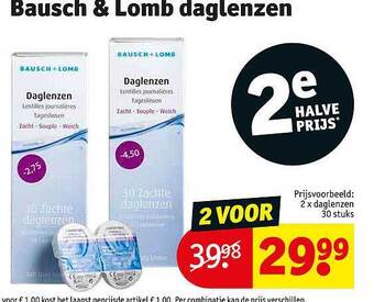 Kruidvat Bausch & lomb daglenzen aanbieding