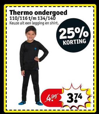 Kruidvat Thermo ondergoed aanbieding