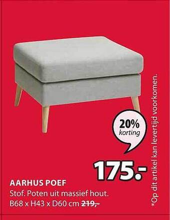 Jysk Aarhus poef aanbieding