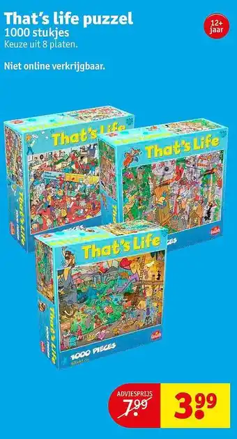 Kruidvat That's life puzzel aanbieding