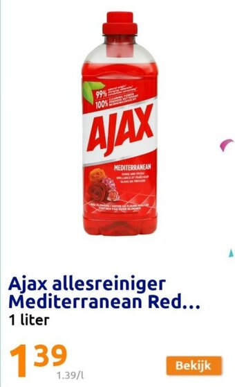 Action Ajax allesreiniger mediterranean red 1 liter aanbieding