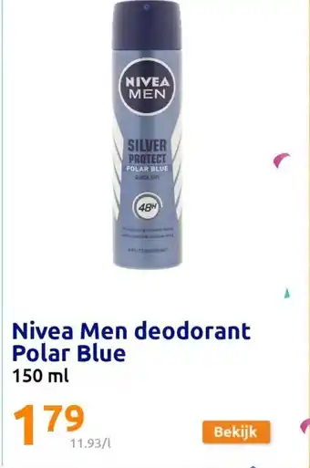 Action Nivea men deodorant polar blue 150ml aanbieding