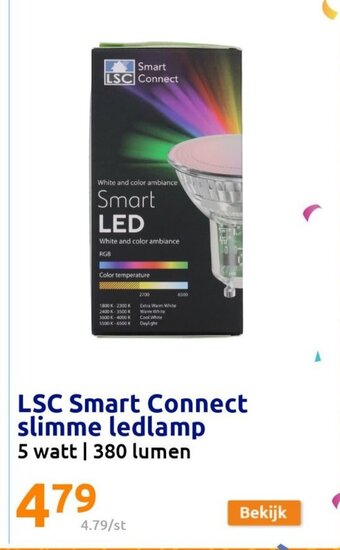 Action LSC smart connect slimme ledlamp aanbieding