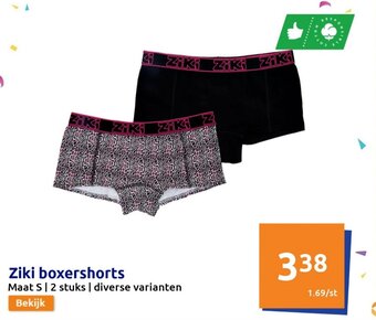 Action Ziki boxershorts aanbieding