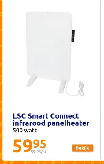 Action LSC smart connect infrarood panelheater 500watt aanbieding