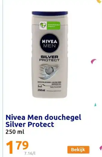 Action Nivea men douchegel silver protect 250ml aanbieding
