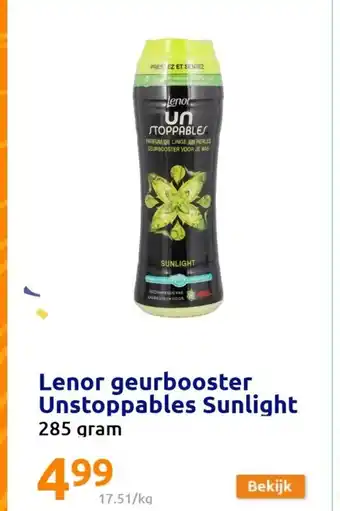 Action Lenor geurbooster unstoppables sunlight 285 gram aanbieding