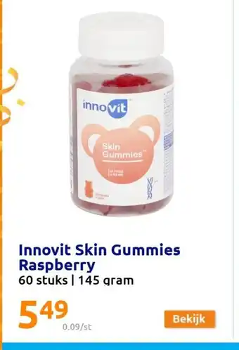 Action Innovit skin gummies raspberry 60 stuks aanbieding