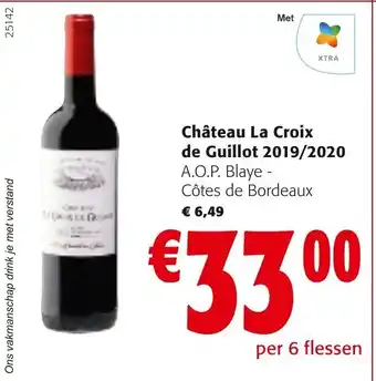 Colruyt Chateau la croix de guillot 2019/2020 A.O.P. balye- cotes de bordeaux aanbieding